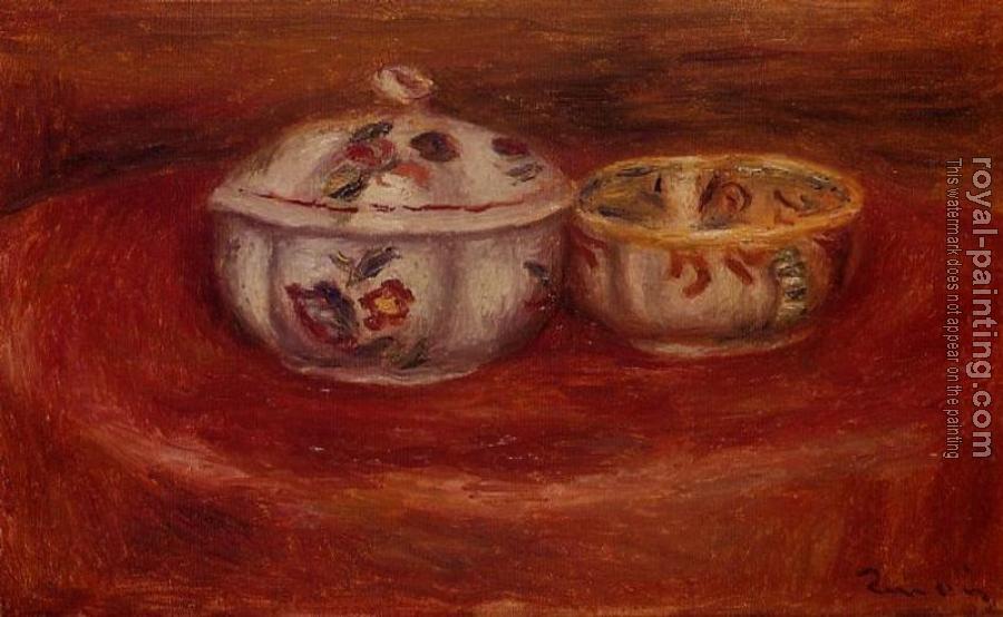 Pierre Auguste Renoir : Sugar Bowl and Earthenware Bowl